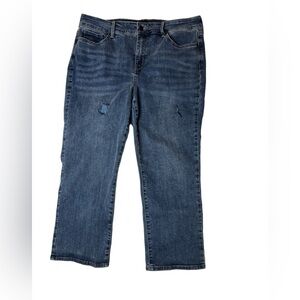 NYDJ Marilyn Straight Jeans with Cool Embrace and Lift-Tuck Technology Size 14‌‌